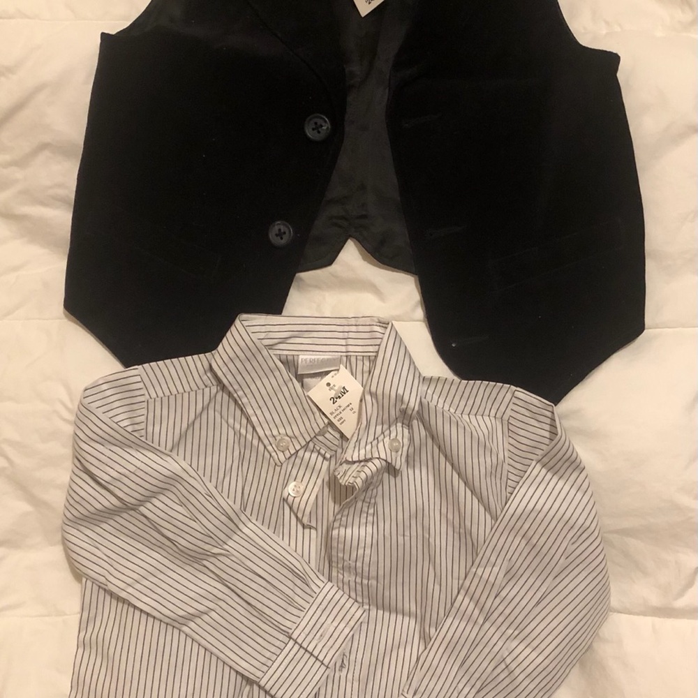 Black velvet vest